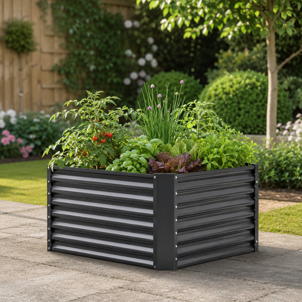 Jardinière Surélevée en Métal, Rectangulaire
