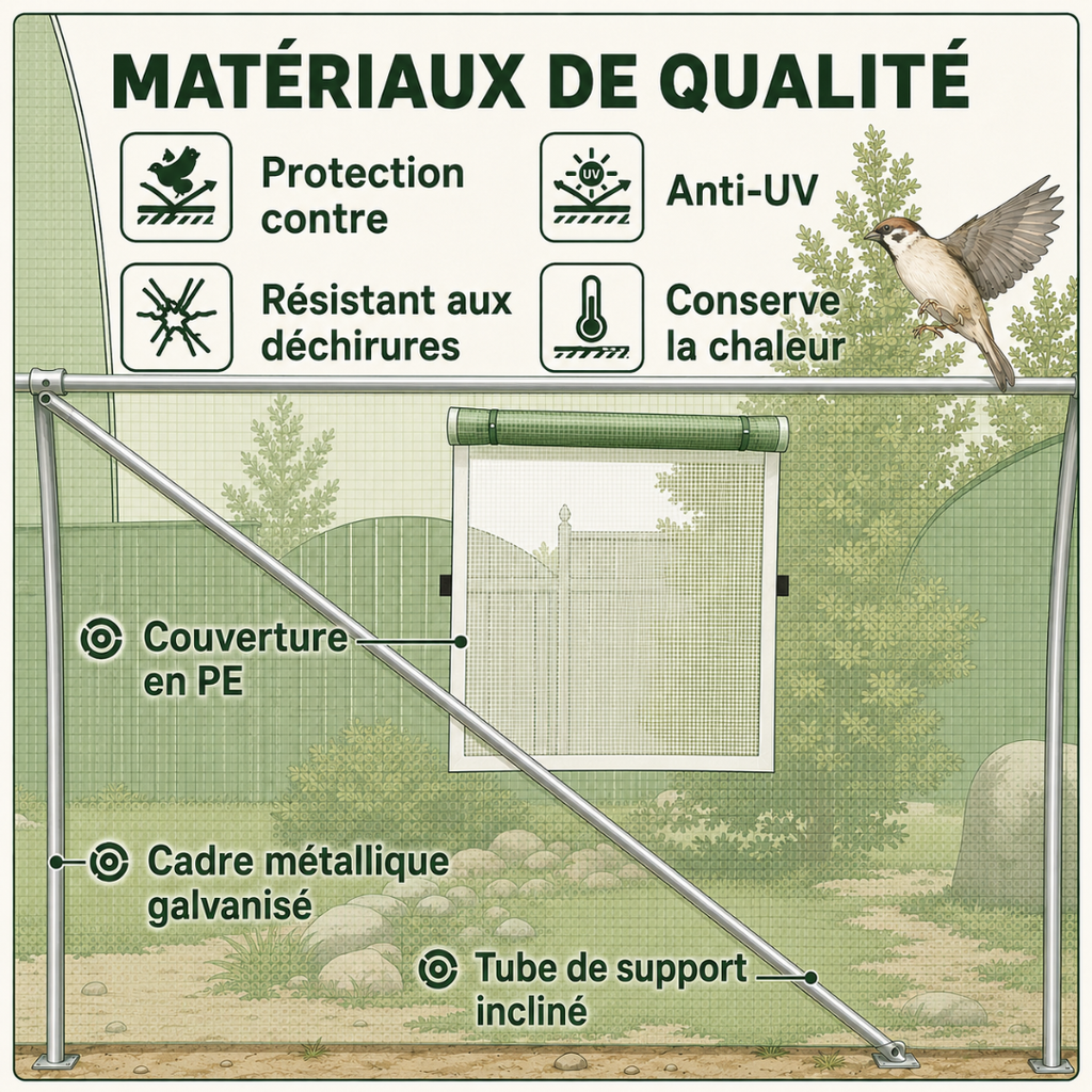 Serre de Jardin Tunnel 6Lx3l x2H Renforcée