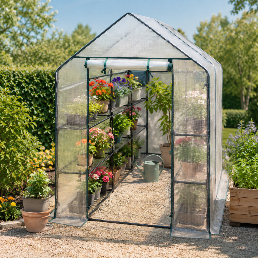 Serre de Jardin Cabane 215cmx143cmx195cm avec étages inclus