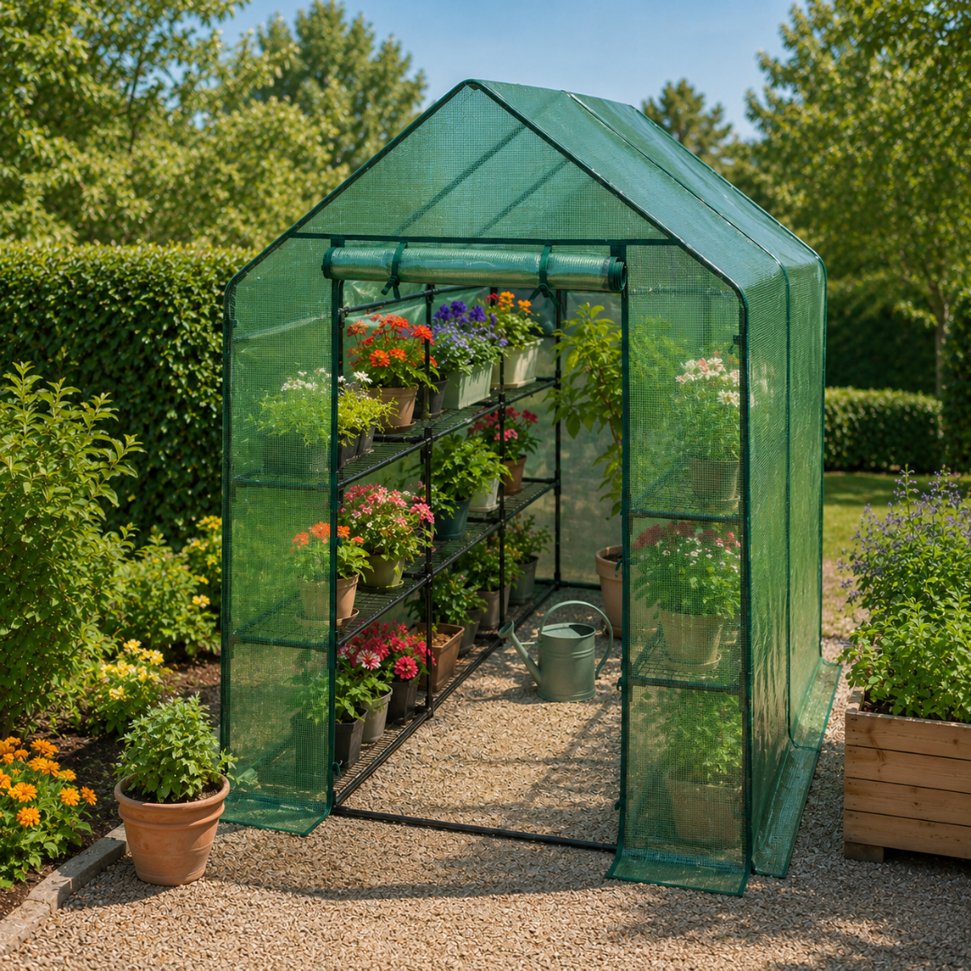 Serre de Jardin Cabane 215cmx143cmx195cm avec étages inclus