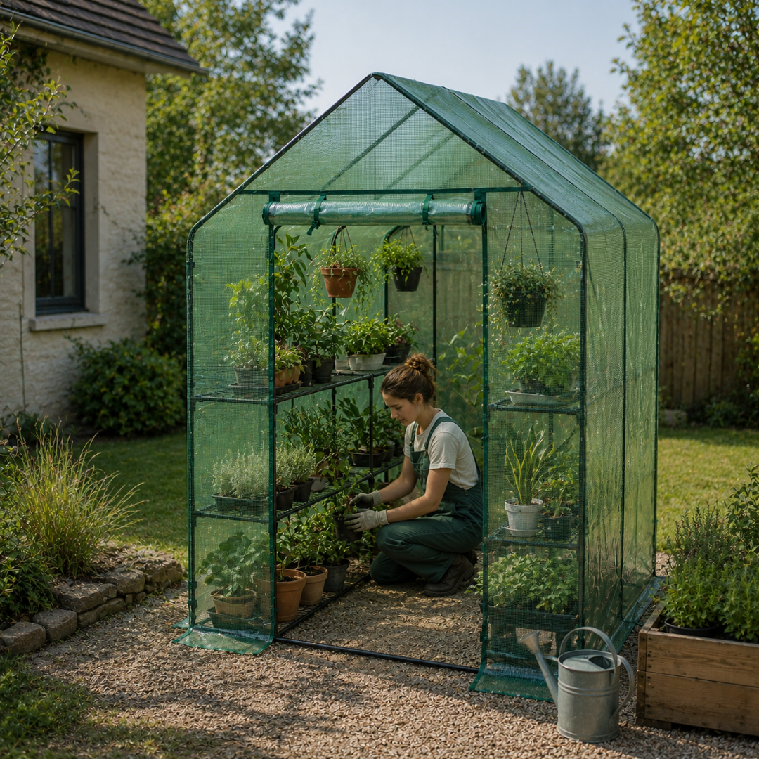 Serre de Jardin Cabane 215cmx143cmx195cm avec étages inclus