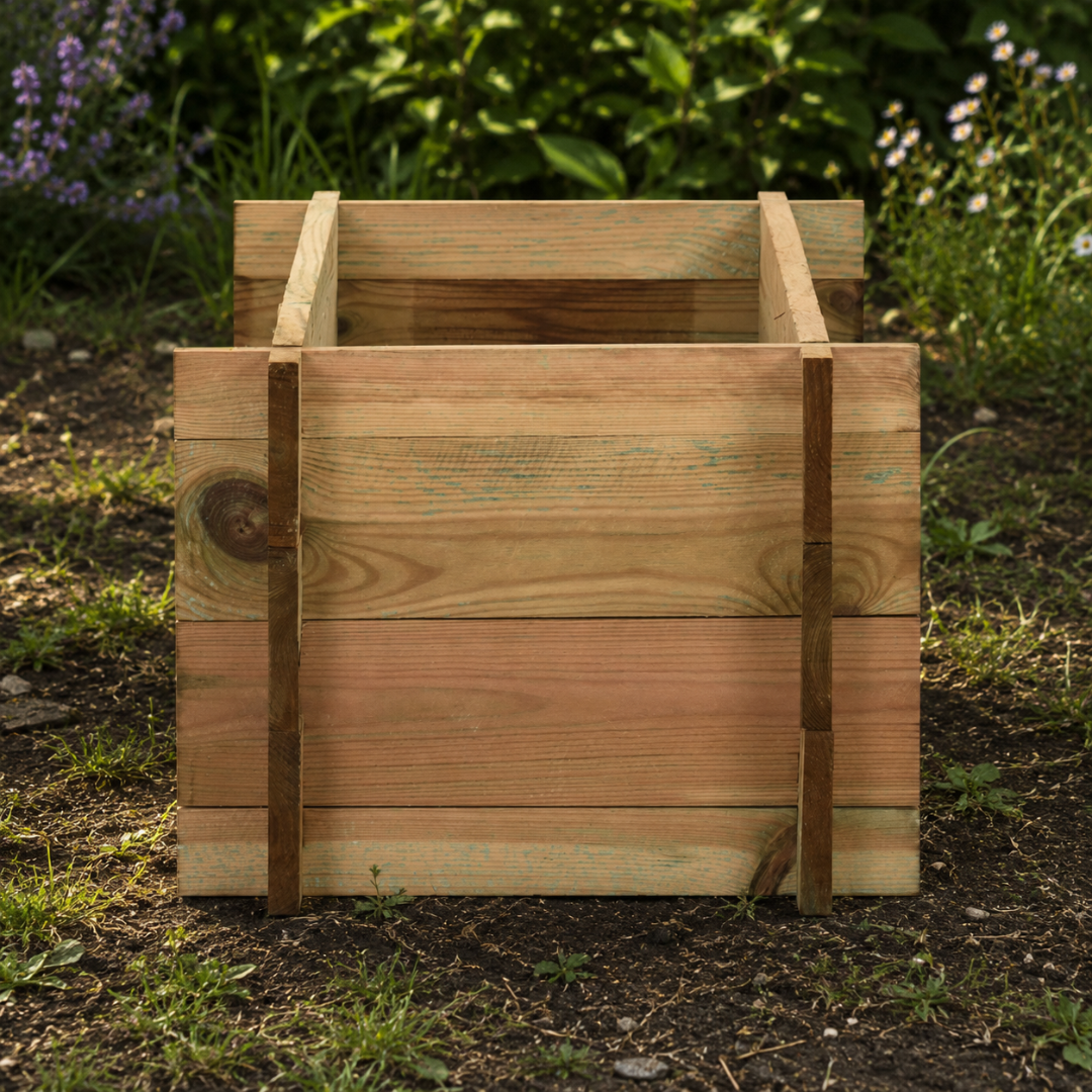 Jardinière surélevée en bois de pin pour plantations