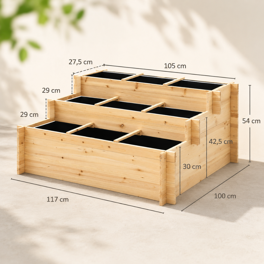 Jardinière à 3 niveaux pour légumes et plantes