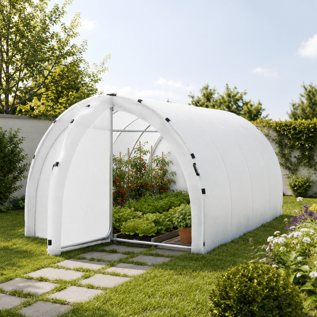 Serre de Jardin Tunnel 4Lx3l x2H Renforcée Double Porte