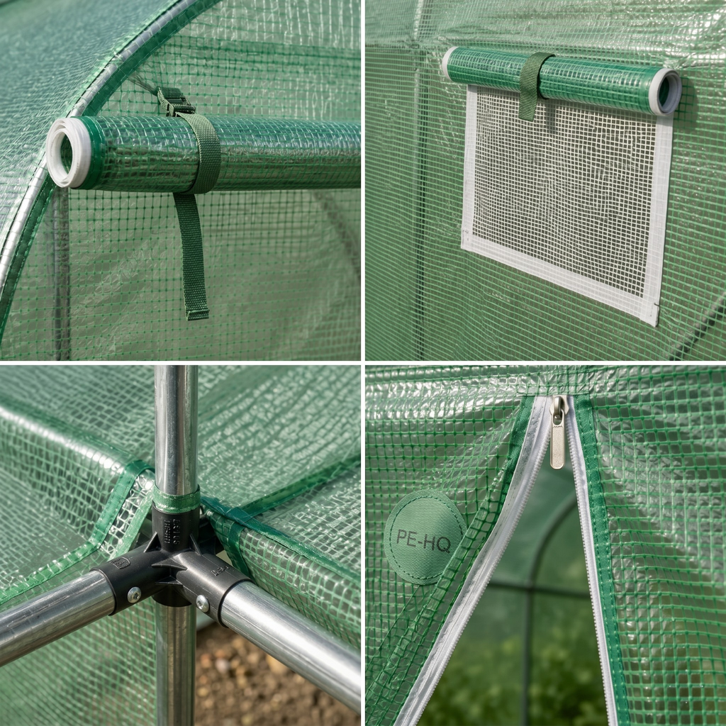 Serre de Jardin Tunnel 6Lx3l x2H Renforcée