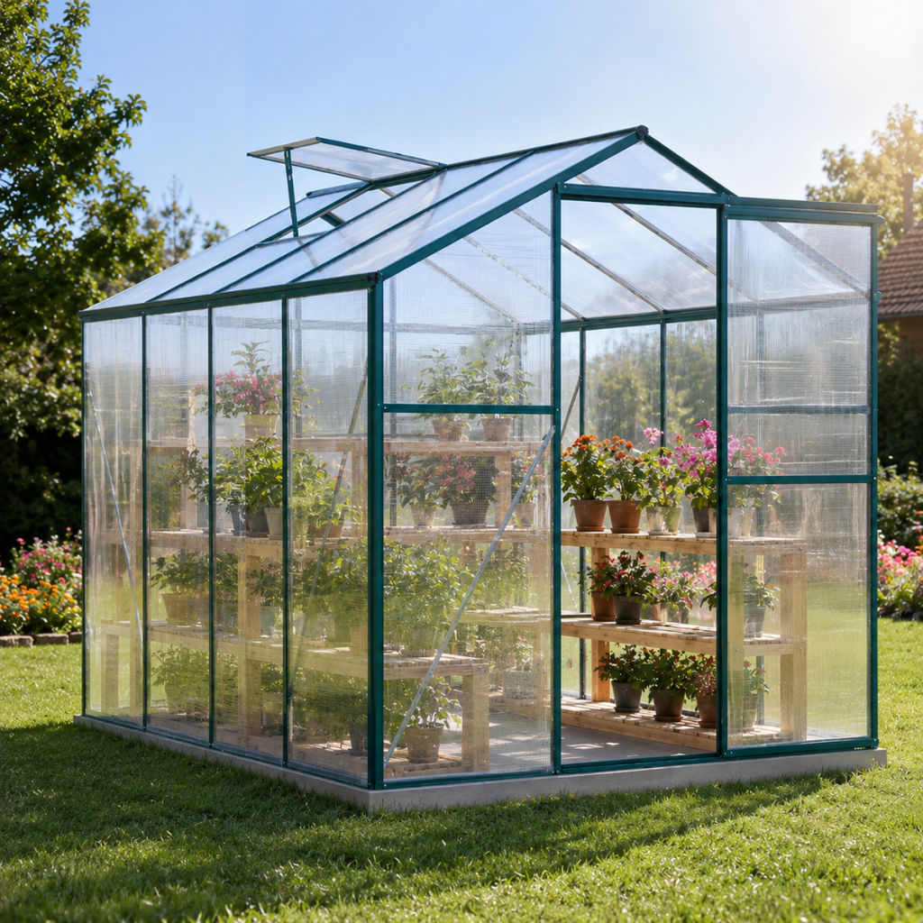 Serre de Jardin Vitrée 4,75 m² - 190x253 cm